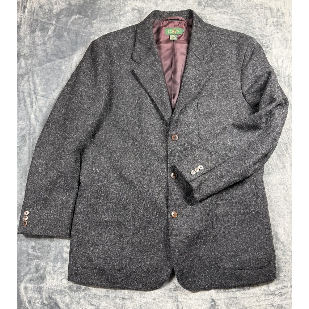 Vintage J.Crew Wool Mohair Blazer Men XL Green Label